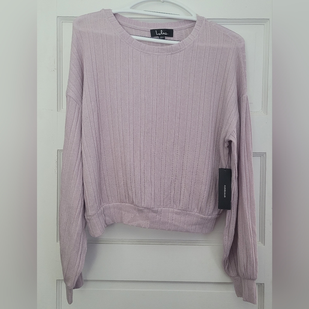 Lulus Lavender Ribbed Sweater